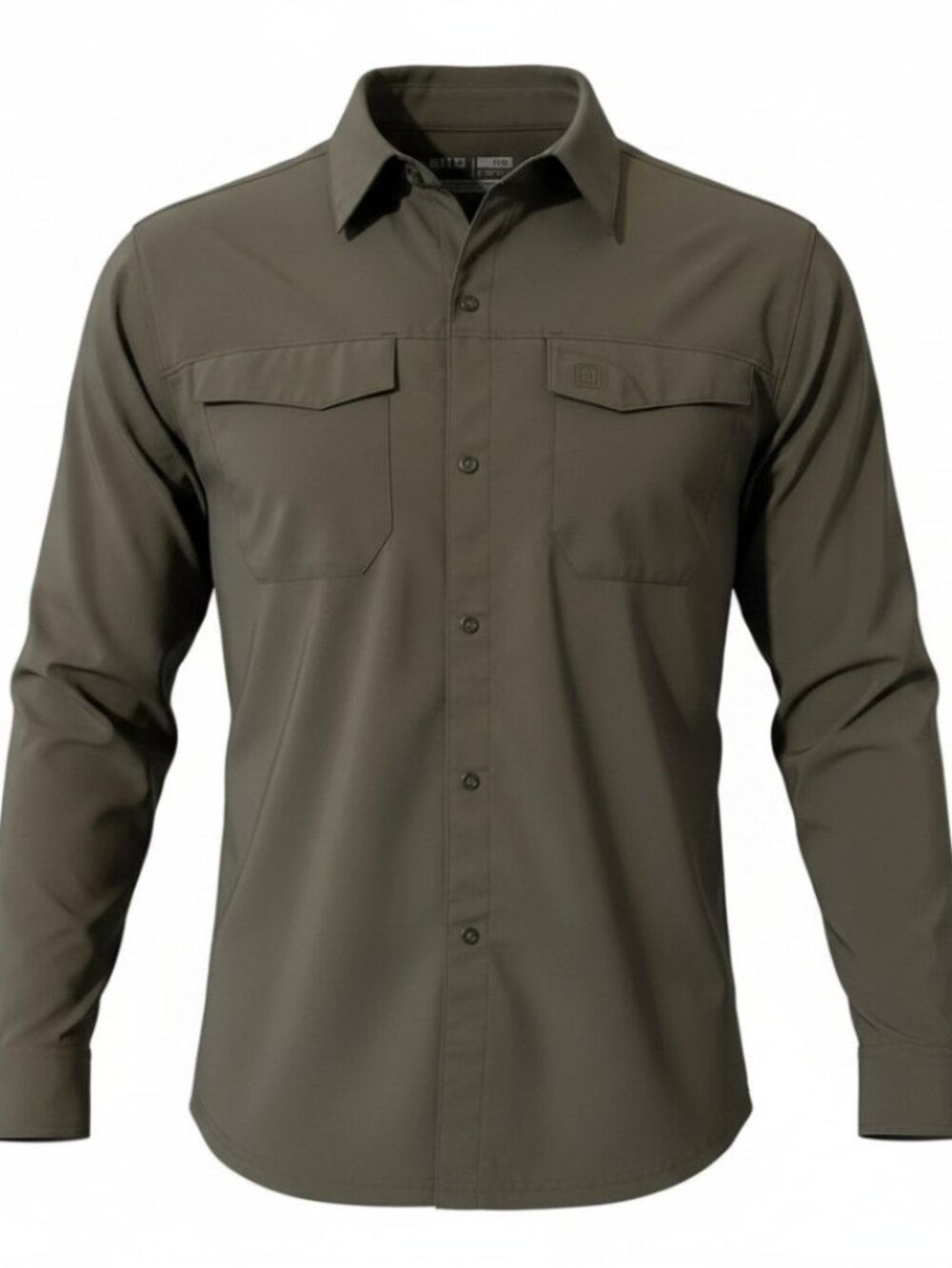5.11 Tactical Black Button-Up Shirt Olive Law Enforcenent Excellent Condition